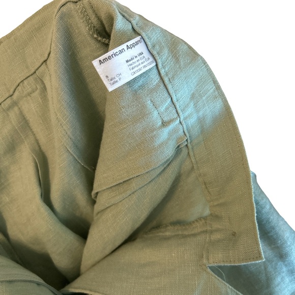 Sage green high waisted linen pants - Picture 5 of 5